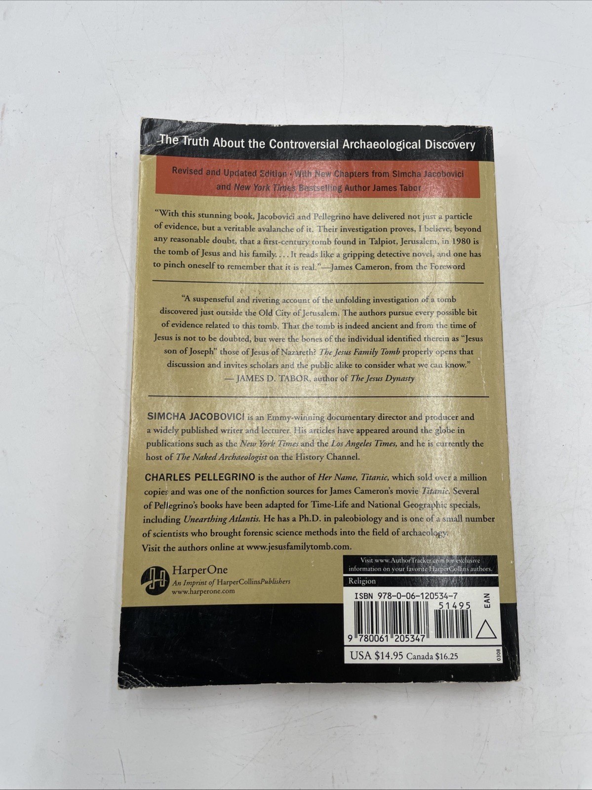 The Jesus Family Tomb: – Paperback, by Jacobovici Simcha; Pellegrino – Good
