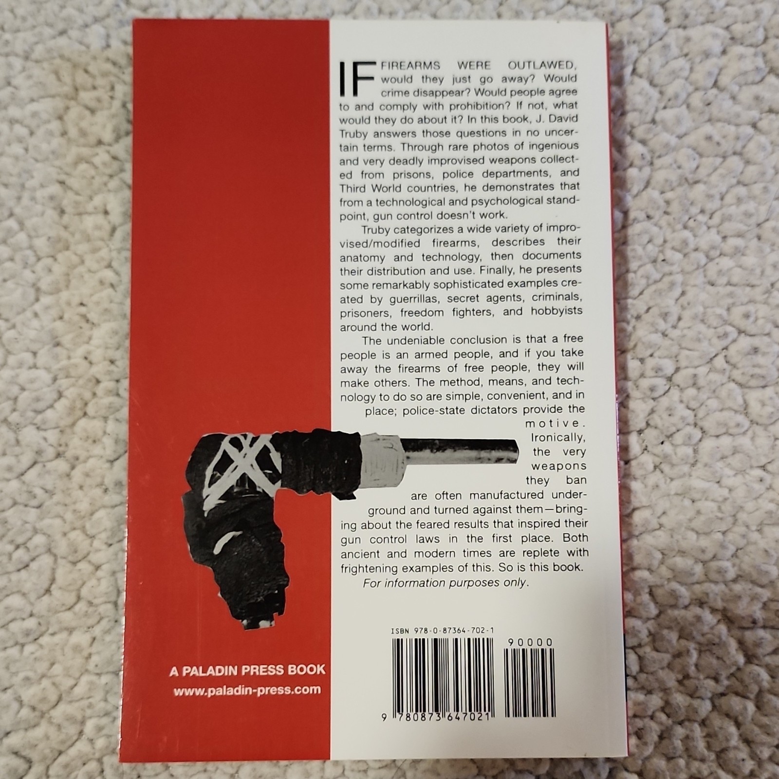 Zips, Pipes & Pens by J. David Truby (1993) PB Paladin Press Military Weapons