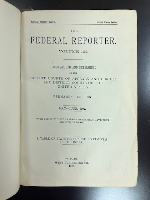Lot of 5 Federal Reporter Antique Law Books 1900s Vols 145 148 149 152 153