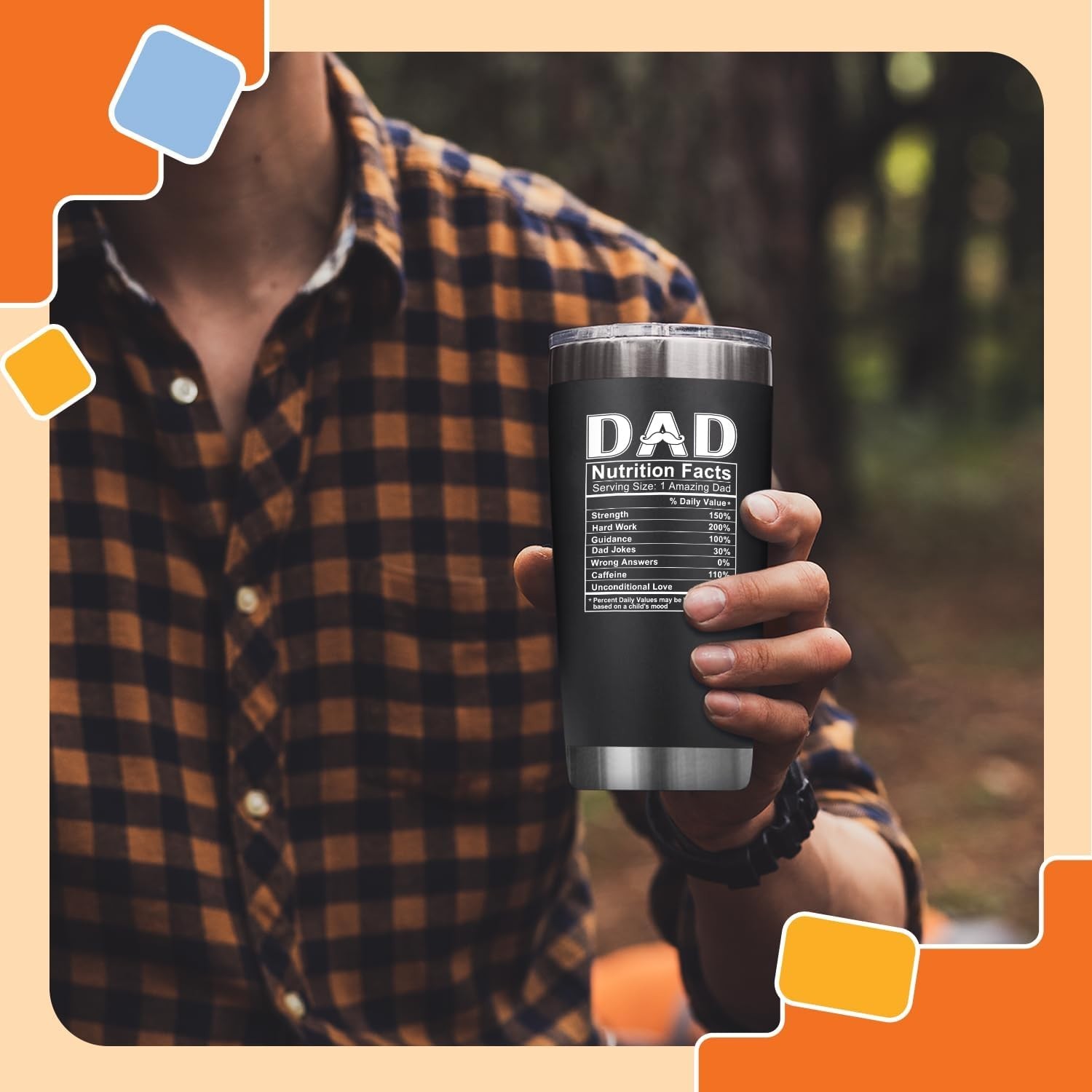 Humorous 20 Oz Tumbler for Dad – Break-Resistant, BPA-Free, Birthday Essential