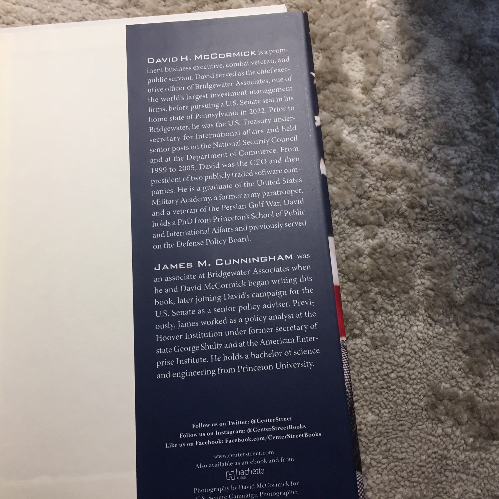 Superpower In Peril David H. McCormick Center Street Political Science SIGNED