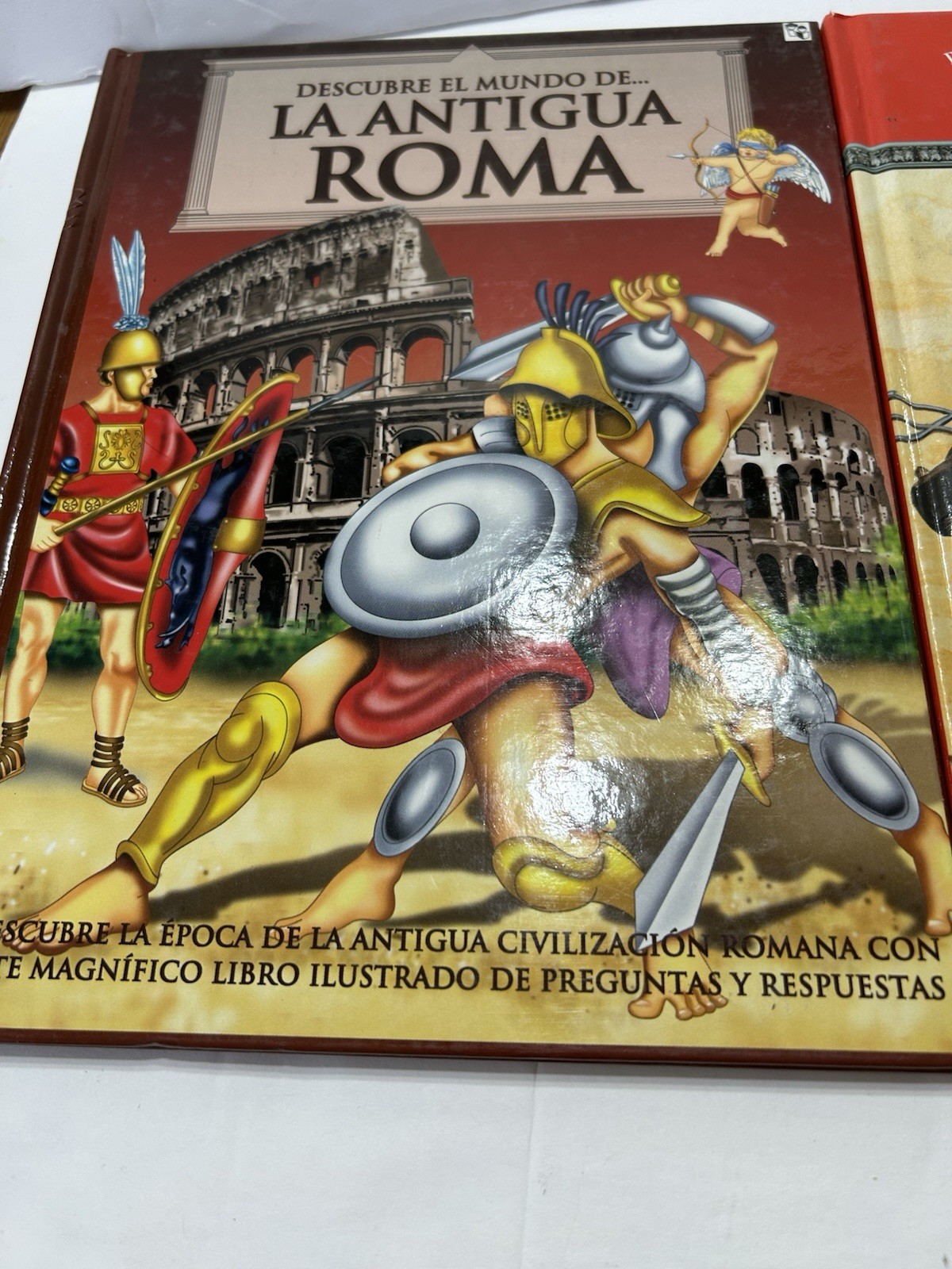 Lot of 2 Spanish Espanol Books Los Romanos Historia Color Hardbacks Children