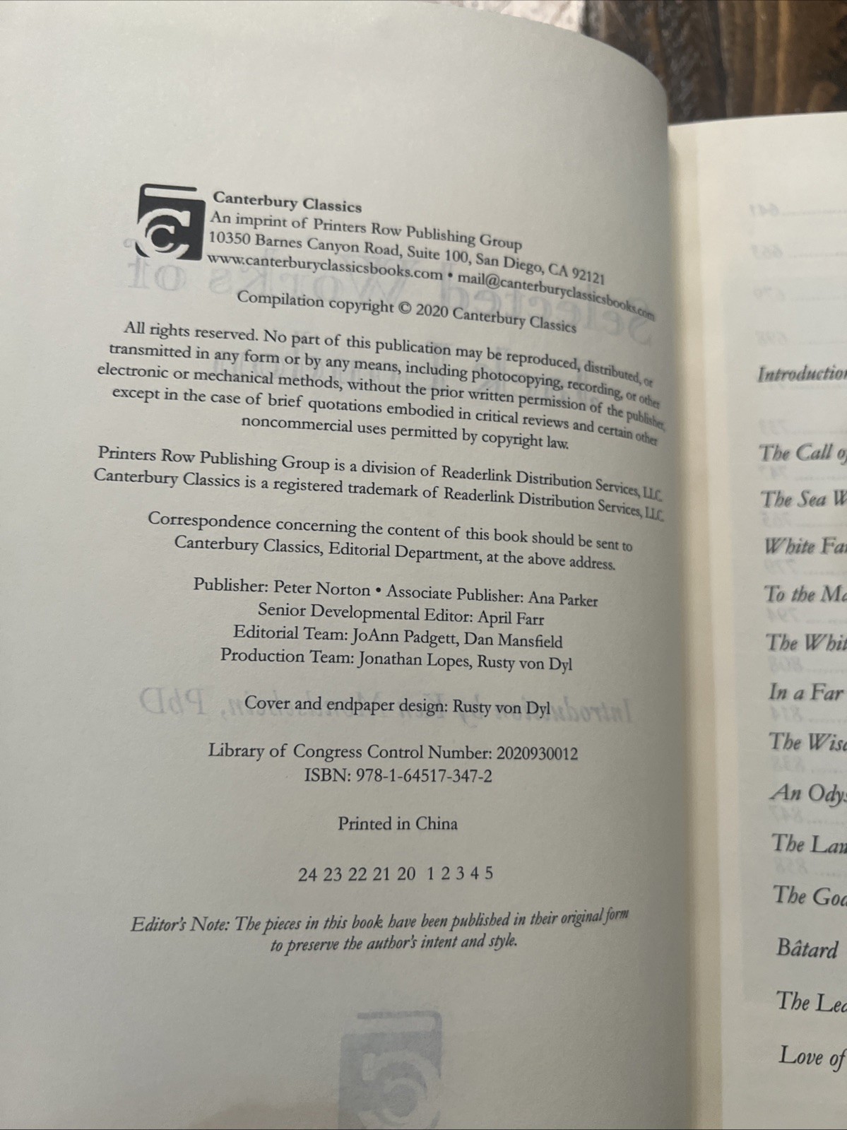 Selected Works of Jack London by Jack London Simulated Leather