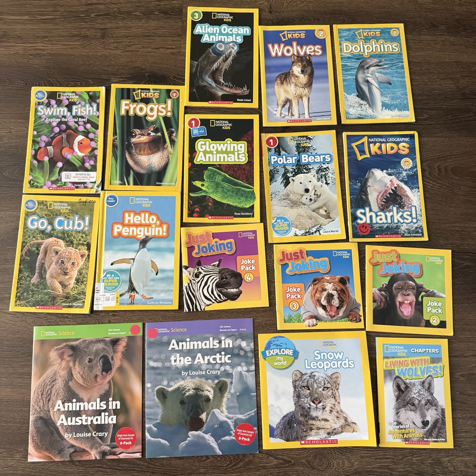 National Geographic Kids Reader Lot 17 Sharks Wolves Dolphins Polar Bears