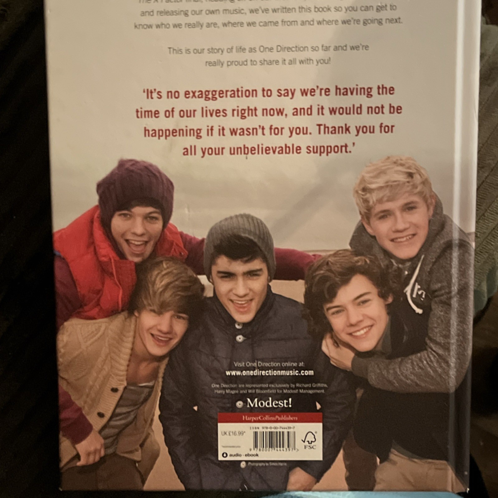 Dare to Dream: Life As One Direction by One Direction Hardcover Music Biography