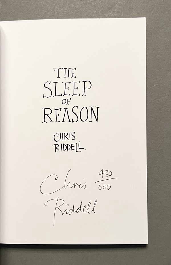The Sleep Of Reason CHRIS RIDDELL 2019 Absurdist Cartoons SIGNED & NUMBERED