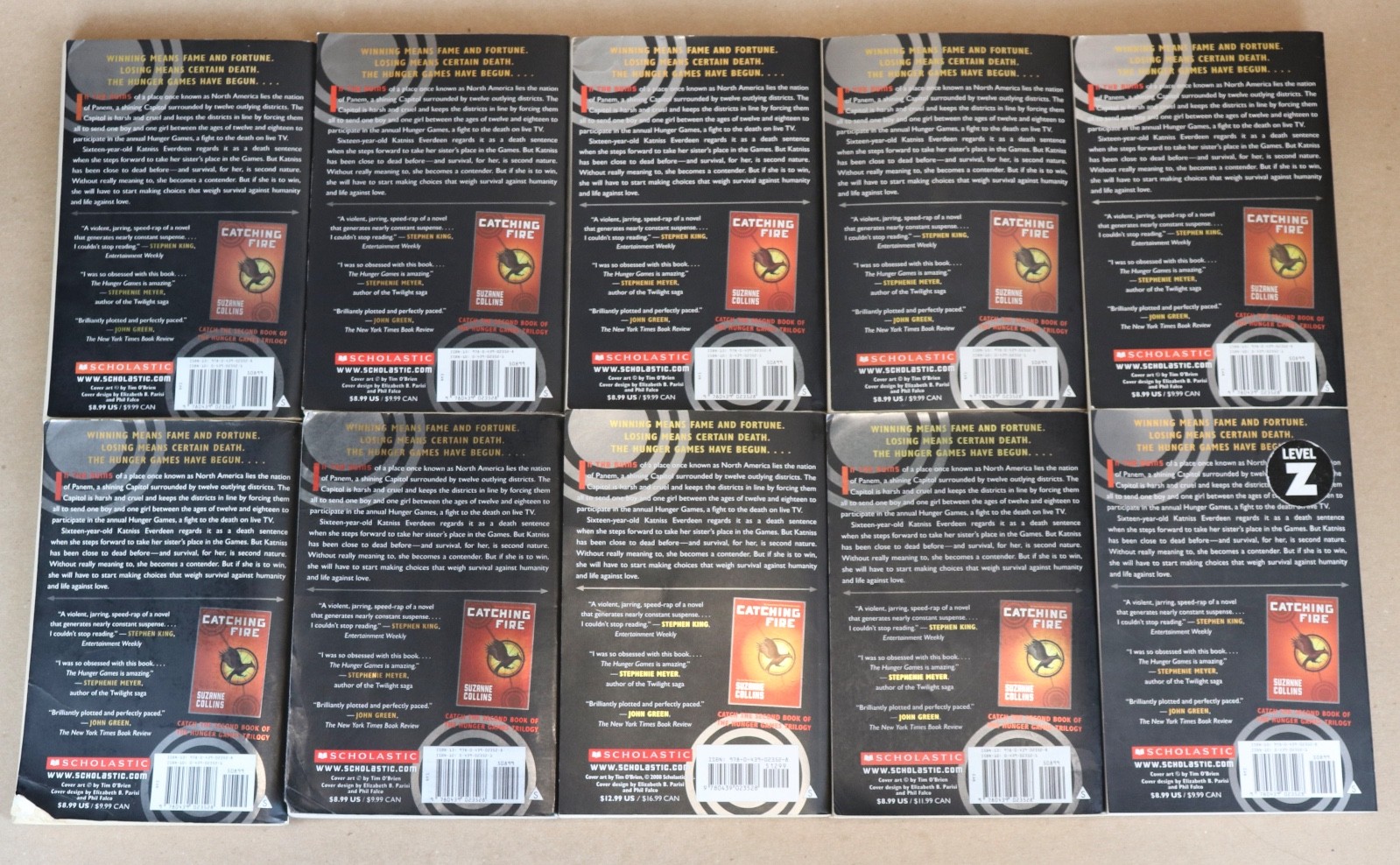 10 THE HUNGER GAMES by Suzanne Collins GUIDED READING Teachers Set + Extras
