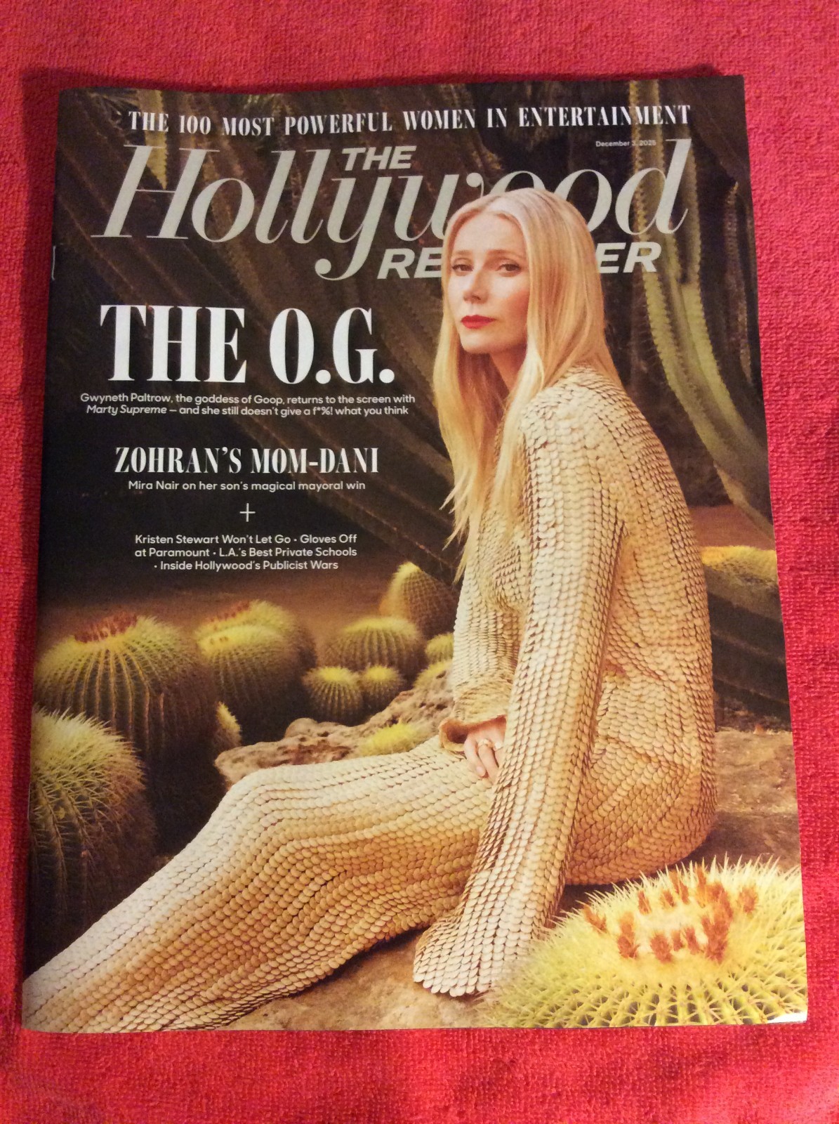 THE HOLLYWOOD REPORTER DECEMBER 3 2025 GWYNETH PALTROW 100 POWERFUL WOMEN