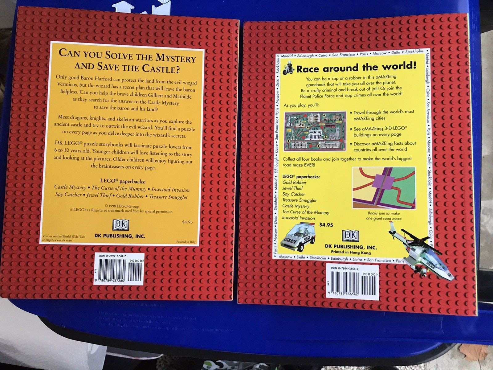 Lego Mystery Castle and Spy Catcher Paperback Books