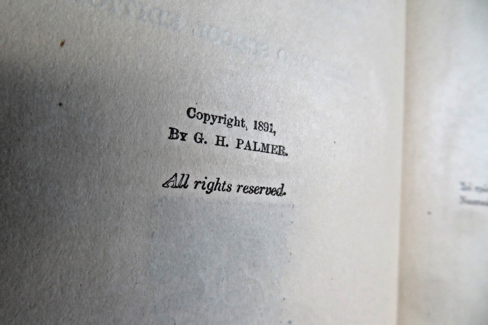 1891 Palmer’s The Odyssey of Homer *VIDEO* by G.H. Palmer Houghton Mifflin Co.