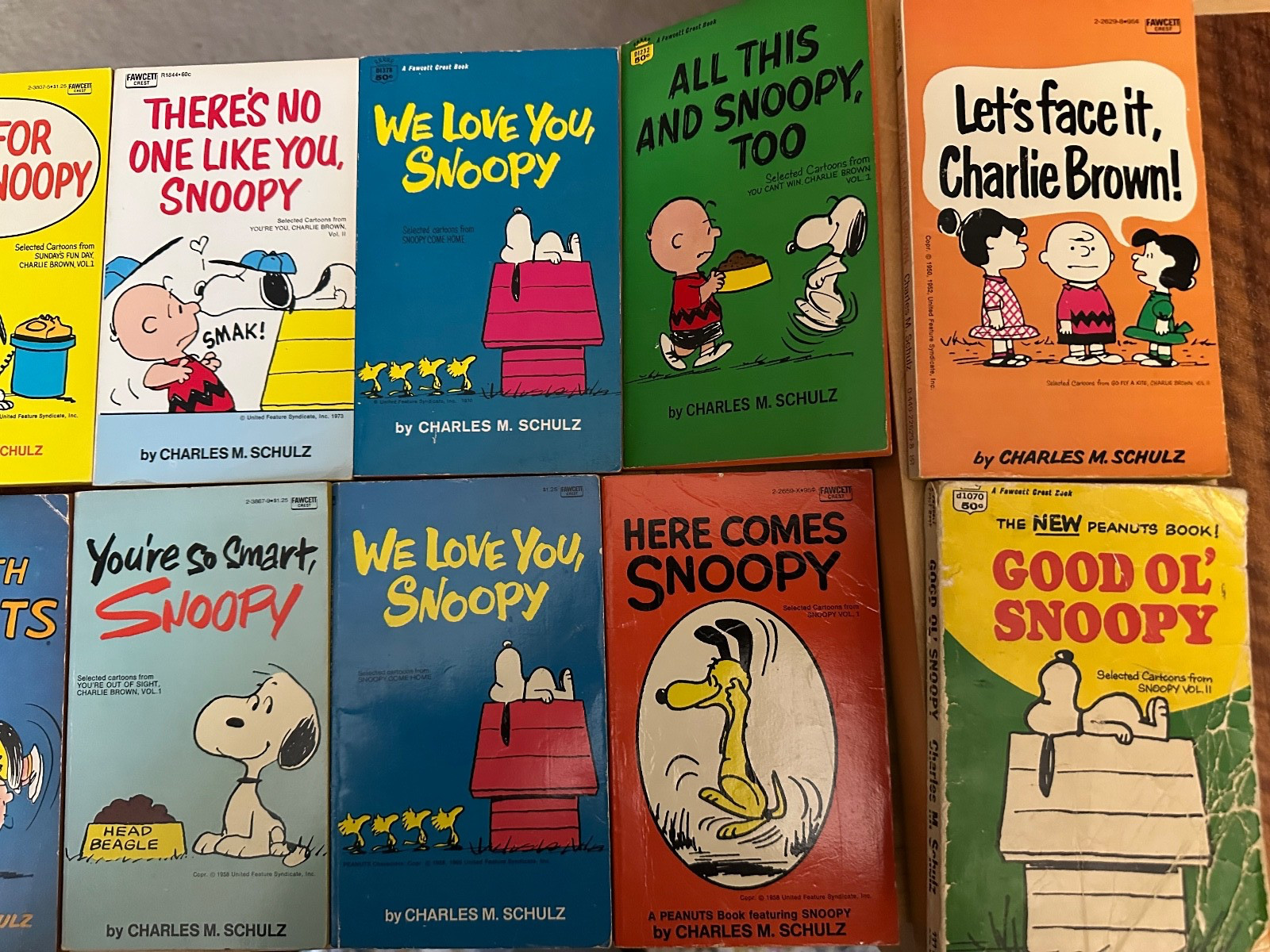 Peanuts Books (Lot of 14) Condition varies from Excellent to Fair (See photos)