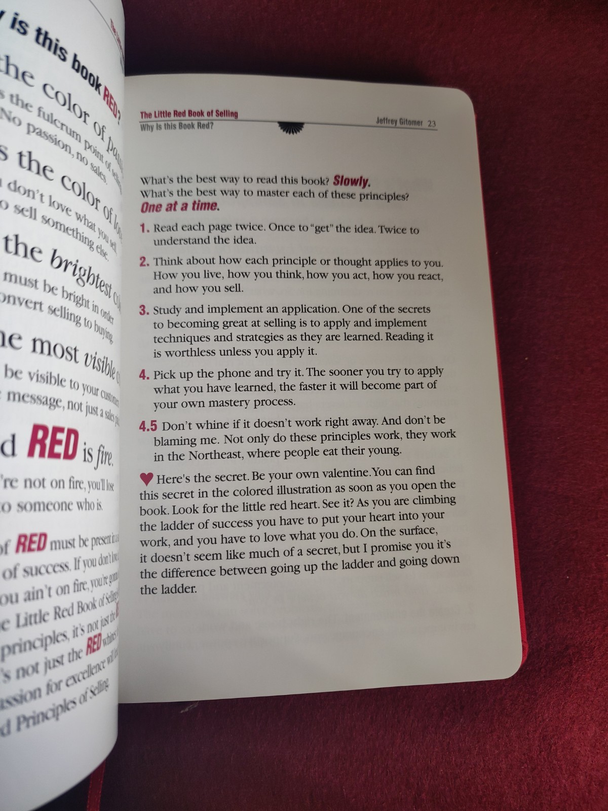 Jeffrey Gitomer Little Red Book of Selling Hardcover 2023 Sales Guide