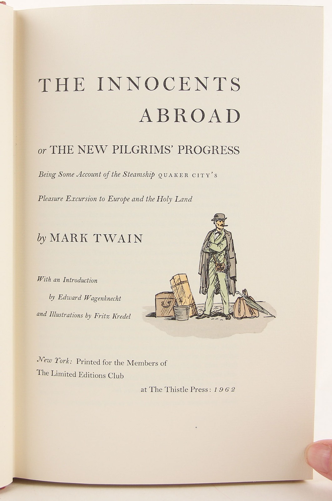 The Innocents Abroad Mark Twain 1962 Ltd Ed Club SIGNED Fritz Kredel Slipcase