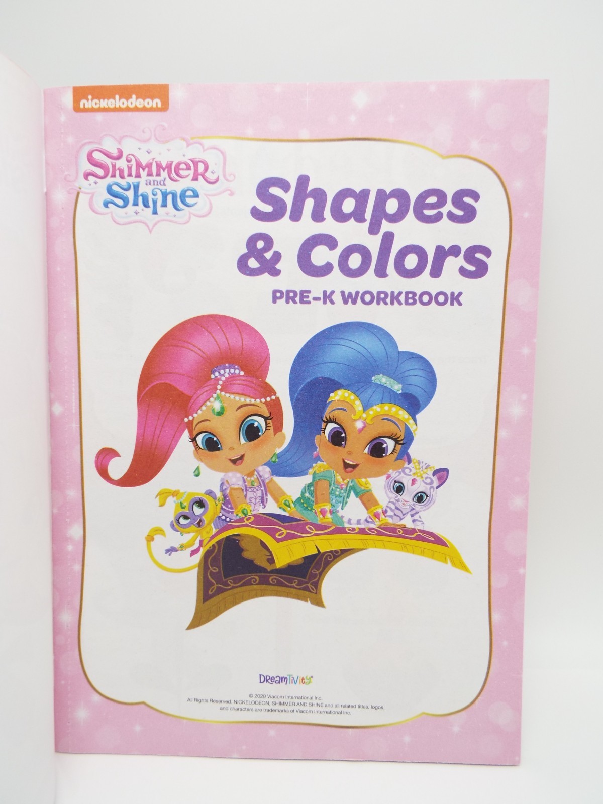 2 Shimmer and Shine books: Shapes & Colors / Hand Lettering Pre-K Workbook NEW*