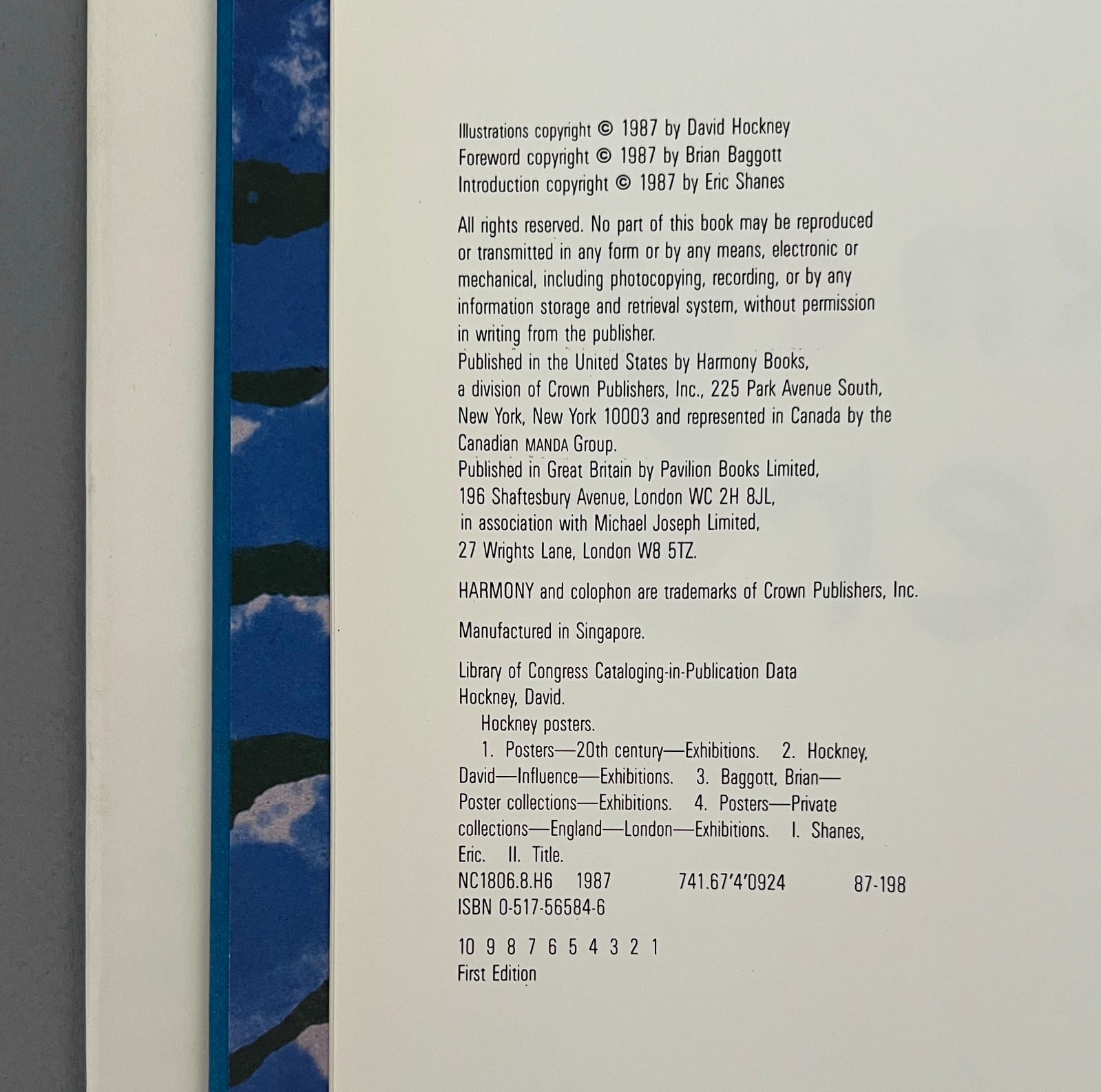 DAVID HOCKNEY POSTERS 40 Large Plates HCDJ Art Book 1987 First Edition 1st Print