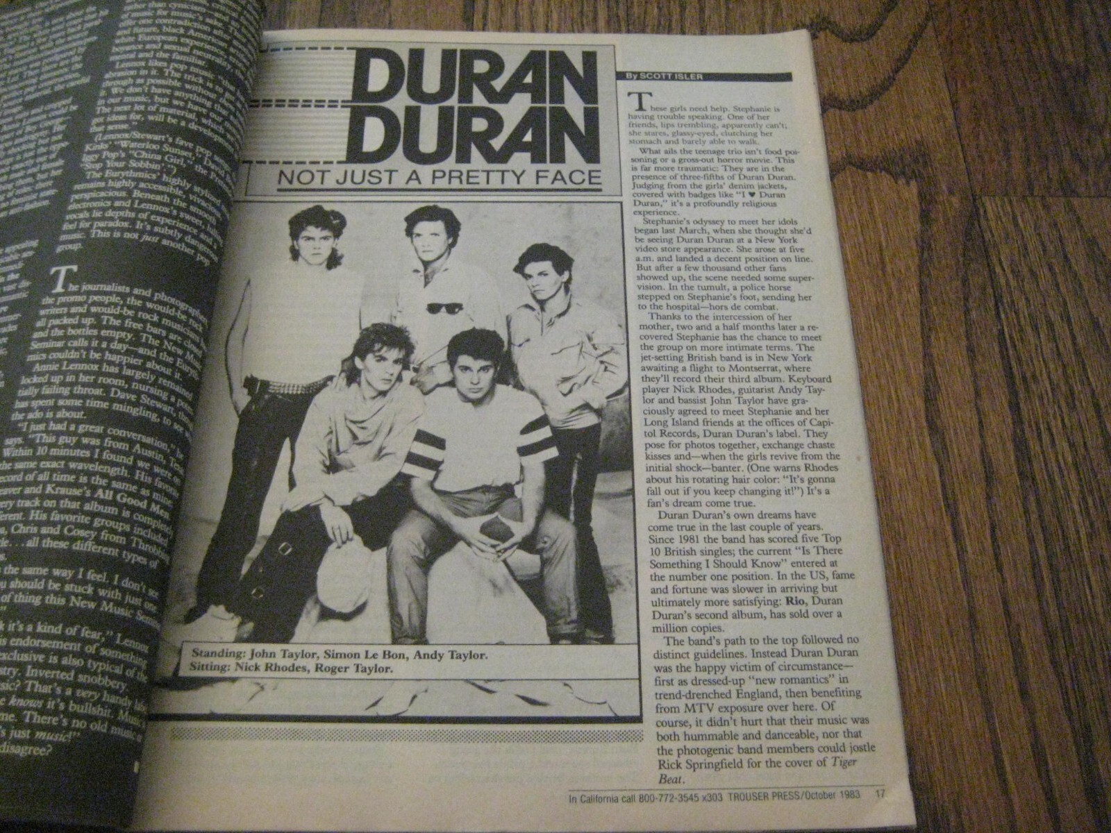Trouser Press Magazine Oct 83 Duran Duran Thomas Dolby Eurythmics