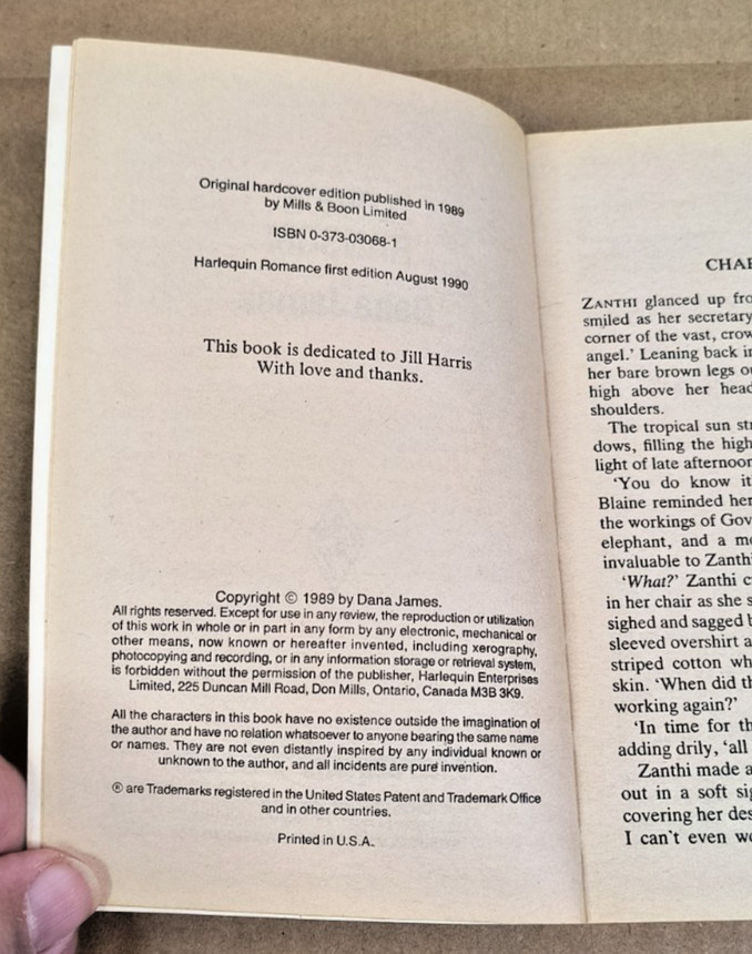 Dana James, Love’s Ransom, Paperback 1990