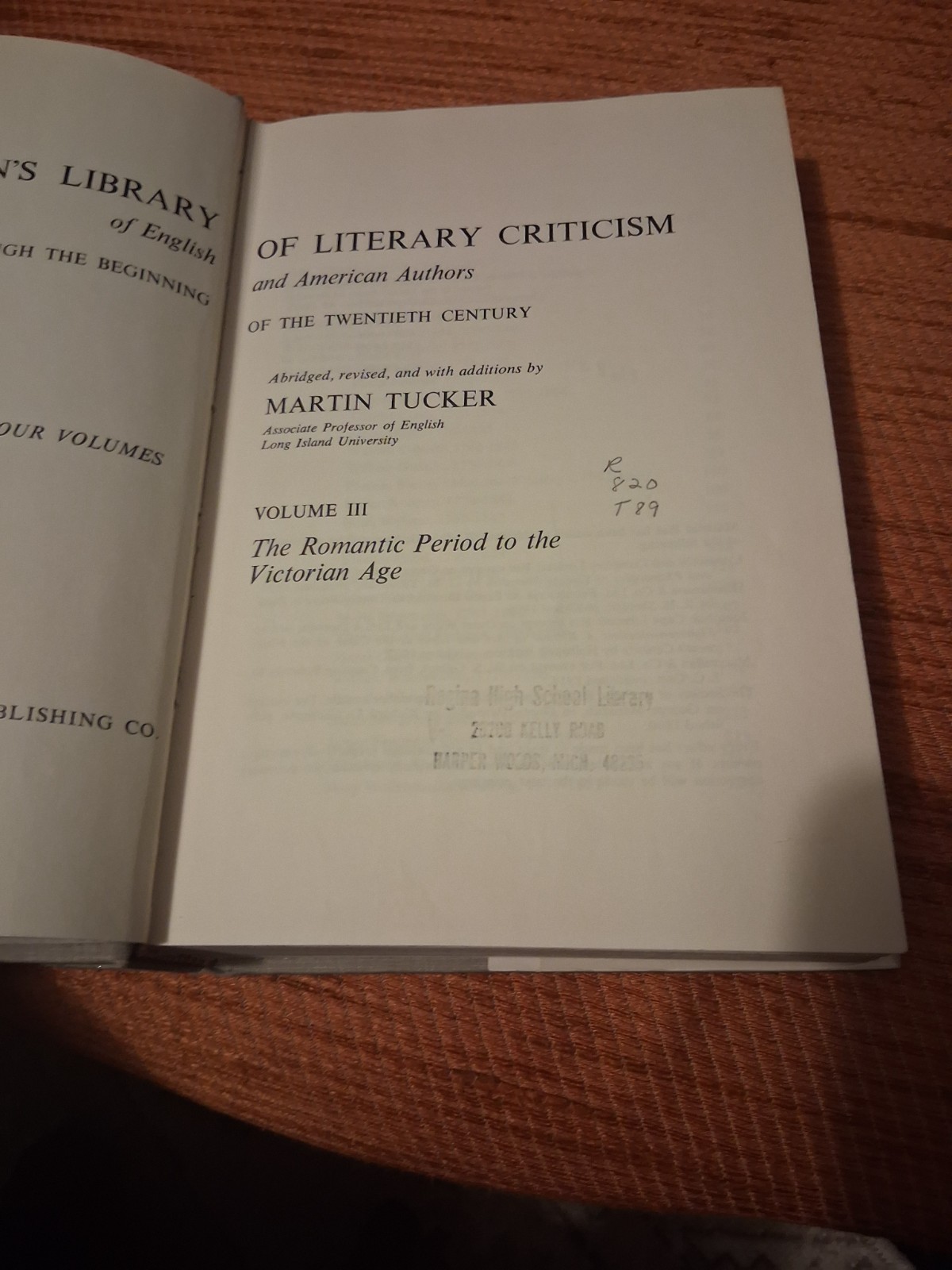Moulton’s library of literary criticism of english and American authors. 1981