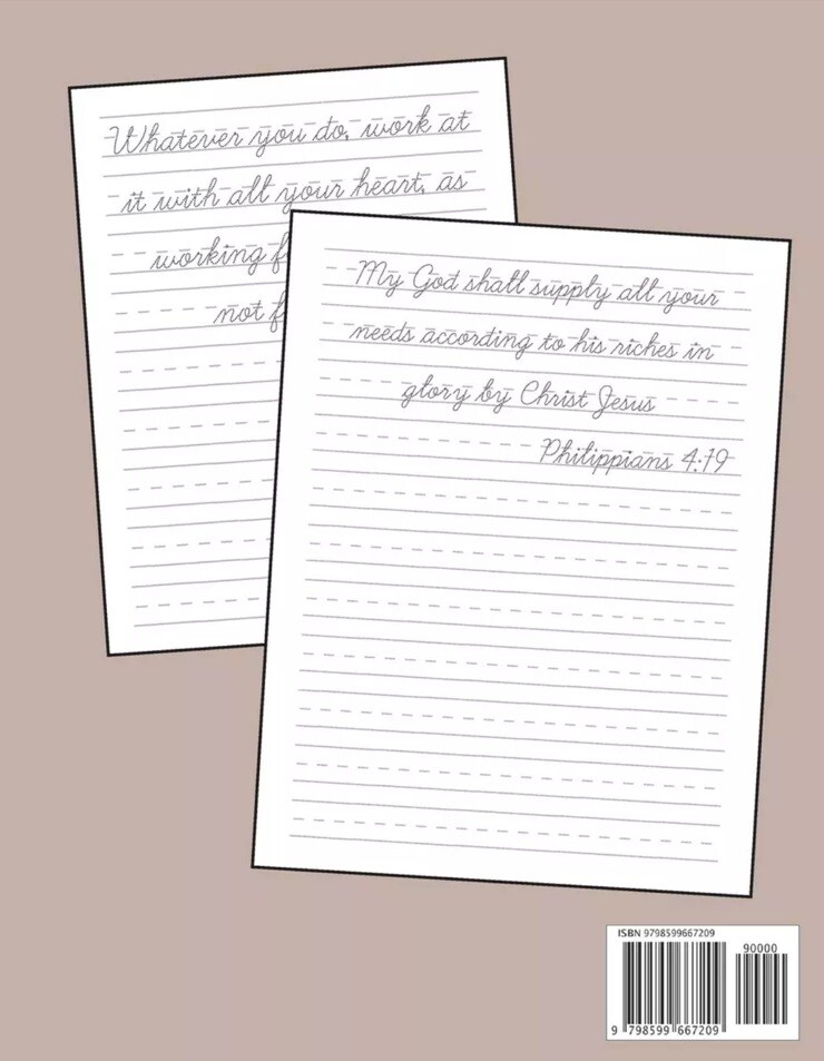 Kenniebstyles Journals KennieBStyles Cursive Handwriting Scripture Paperback New