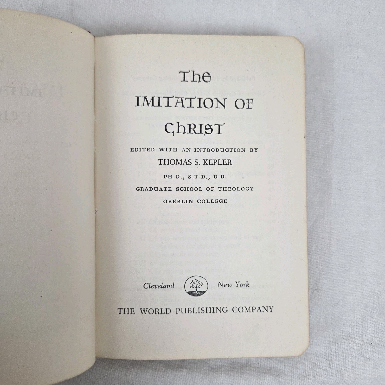 Imitation of Christ 1st Edition 1952 Thomas S Kepler Oberlin College Theology