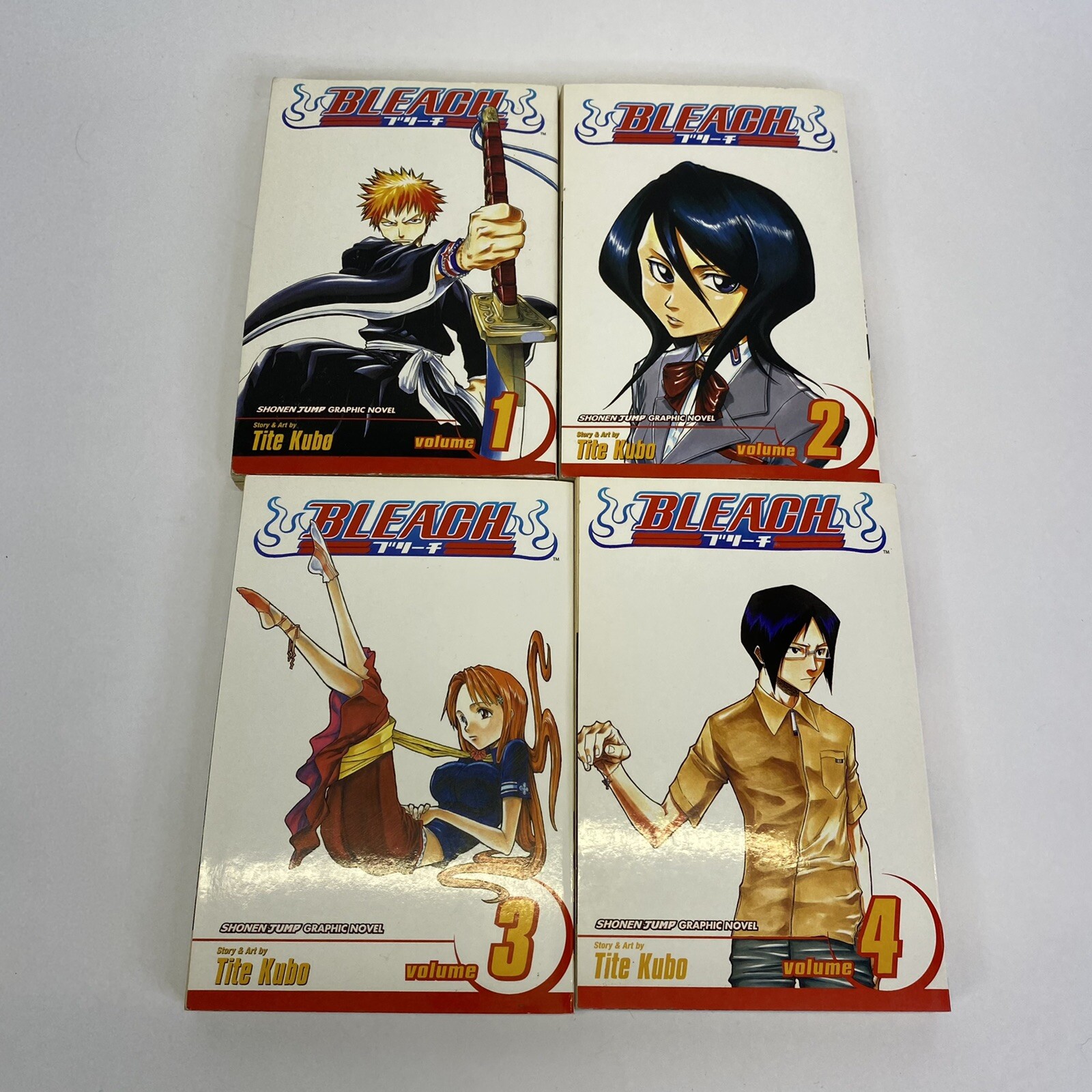 Bleach Vol. 1-4 Manga English Tite Kubo Jump 1 2 3 4 Book Lot