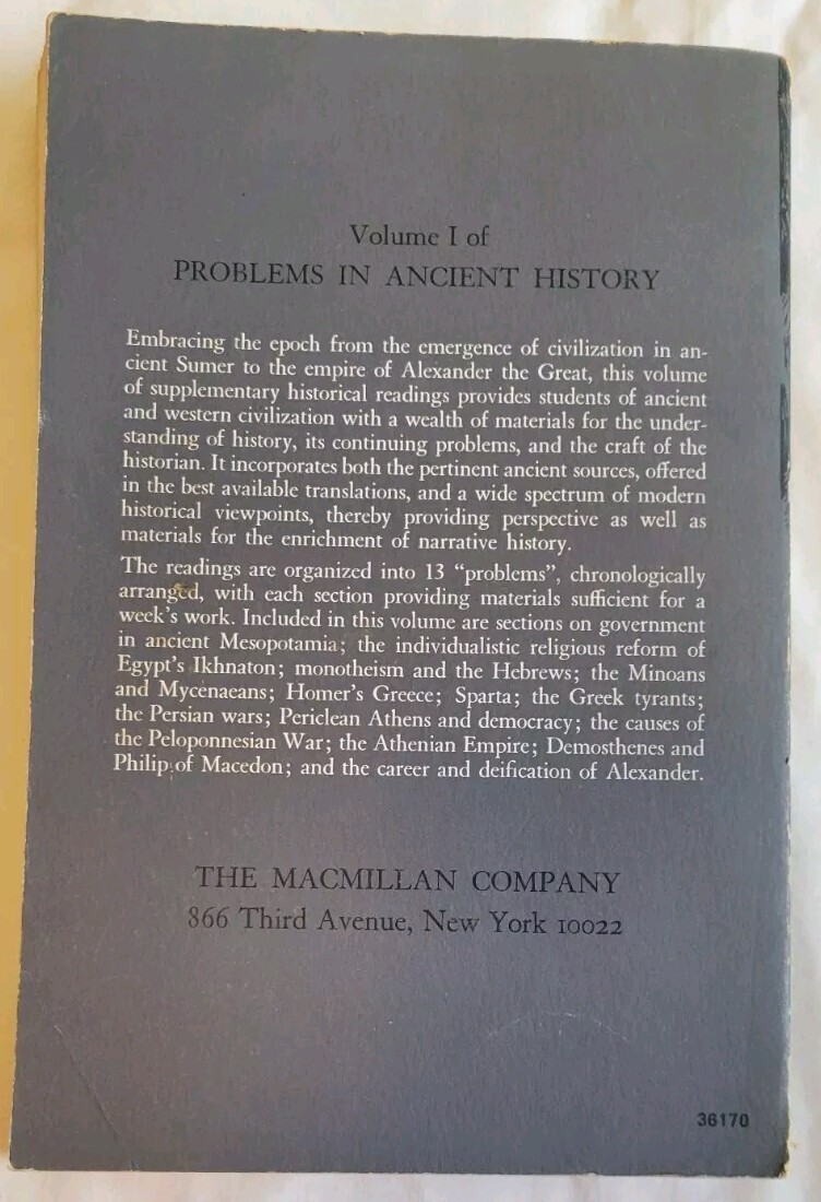 Problems In Ancient History, Volume Two, The Roman World By Donald Kagan