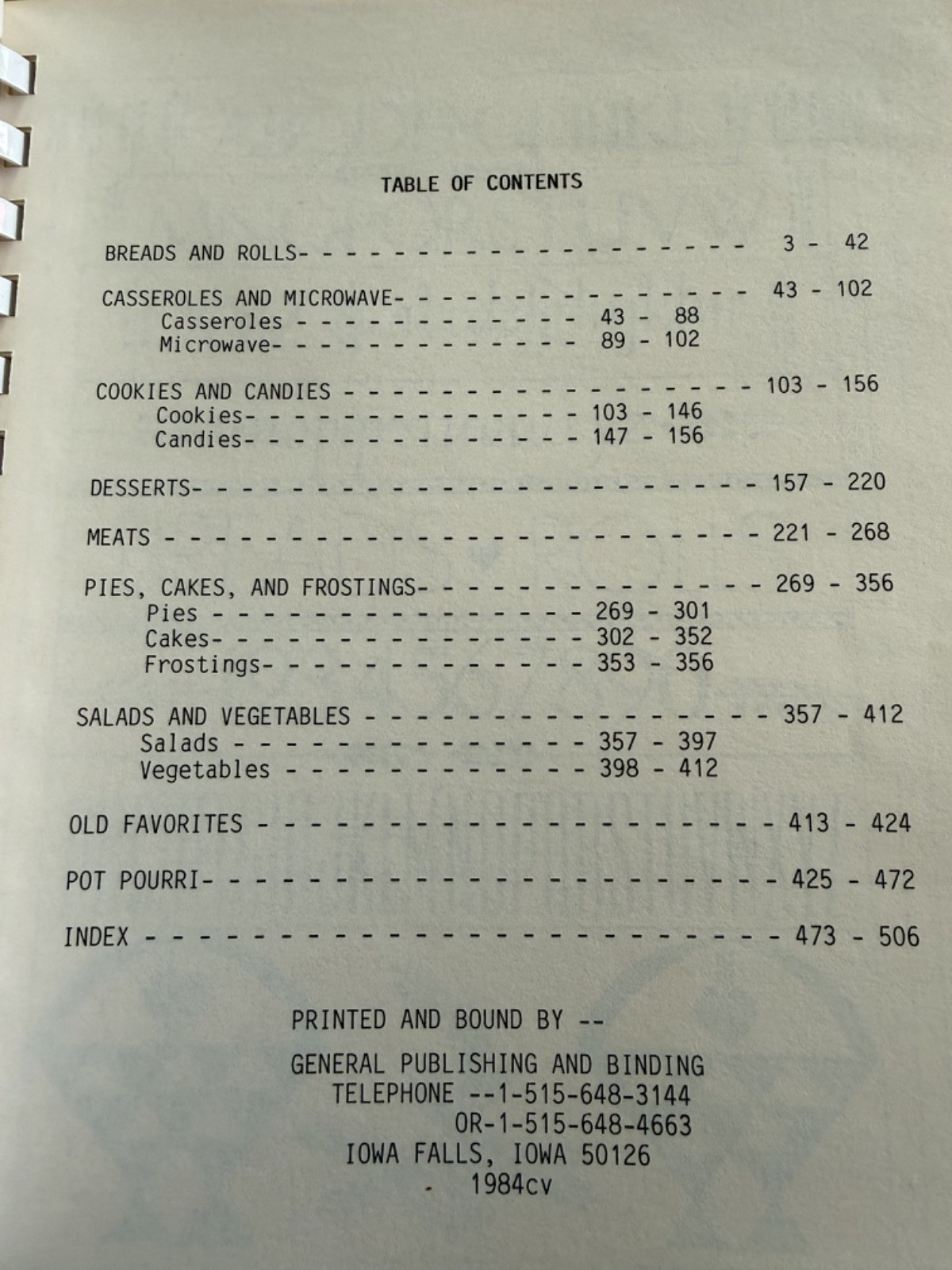 1984 Luther Memorial Sampler Cookbook – over 500 pages! church community recipes