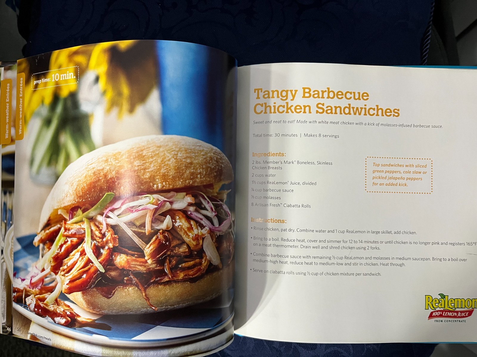 FRESH FAST & FABULOUS 3rd Edition Sam’s Club Cookbook 135 pages NEW