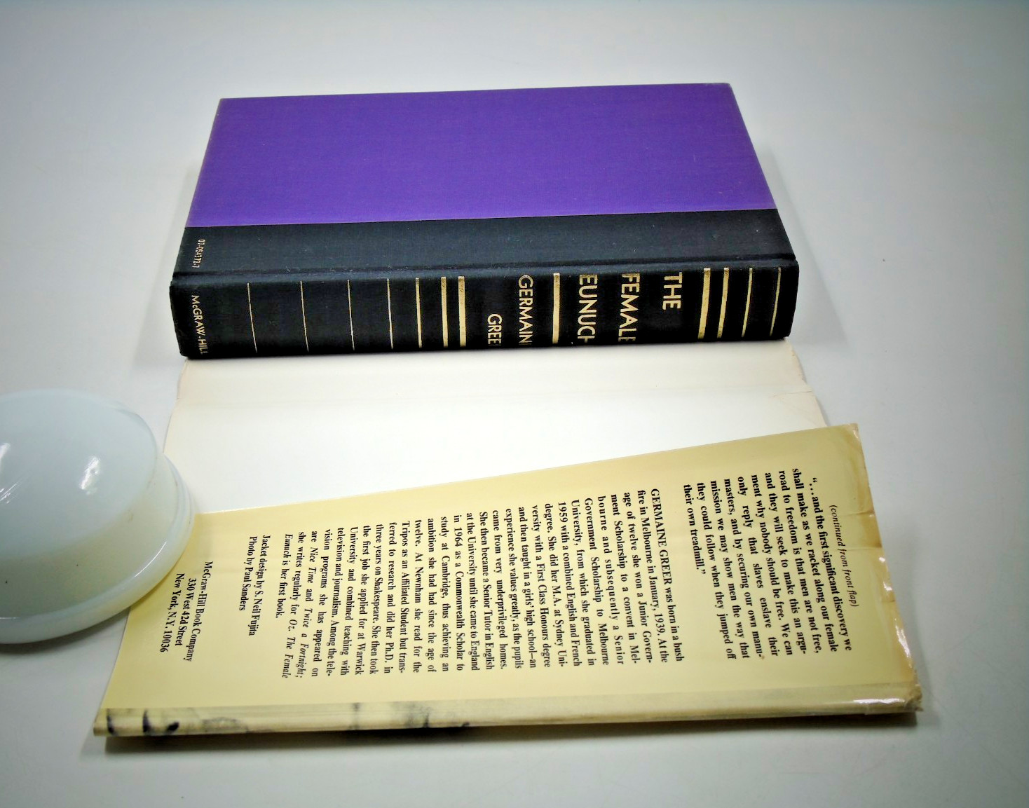 The Female Eunuch Book by Germaine Greer FIRST EDITION 1971 Hardcover, Vintage