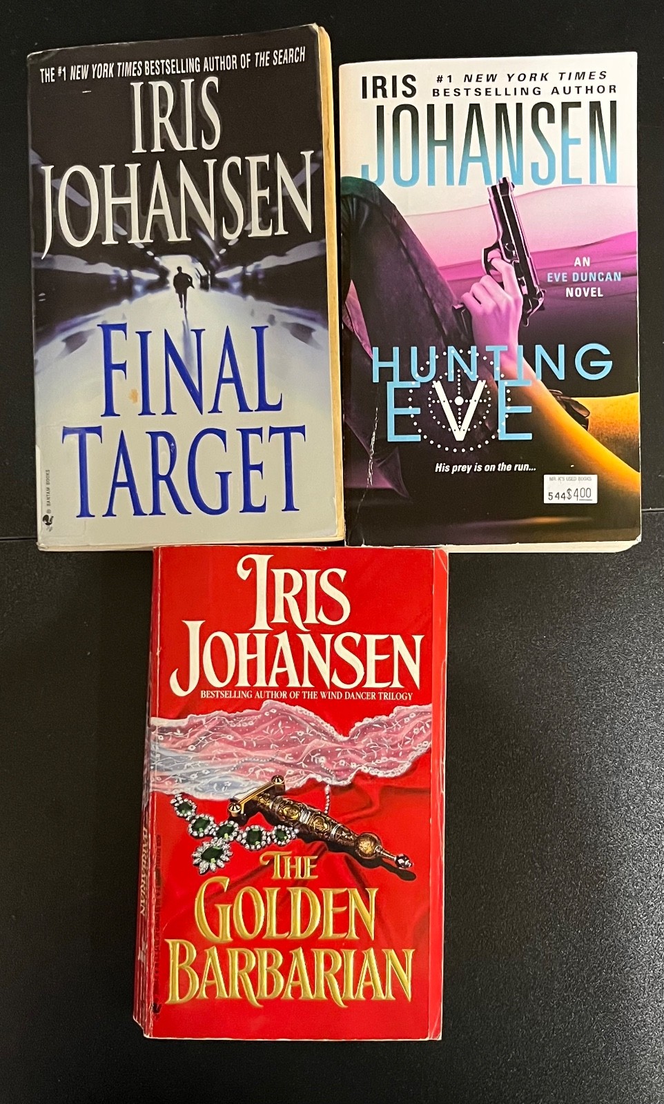 Iris Johansen lot of 11 includes Final Target, Hunting Eve, The Golden Barbarian