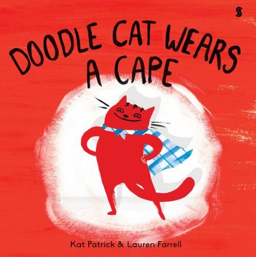 Doodle Cat Wears A Cape by Patrick, Kat