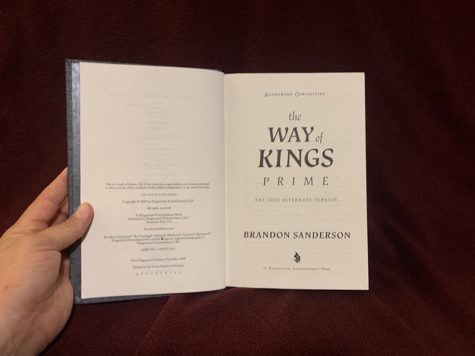 Way of Kings Prime by Brandon Sanderson FIRST EDITION (2002, Hardcover)
