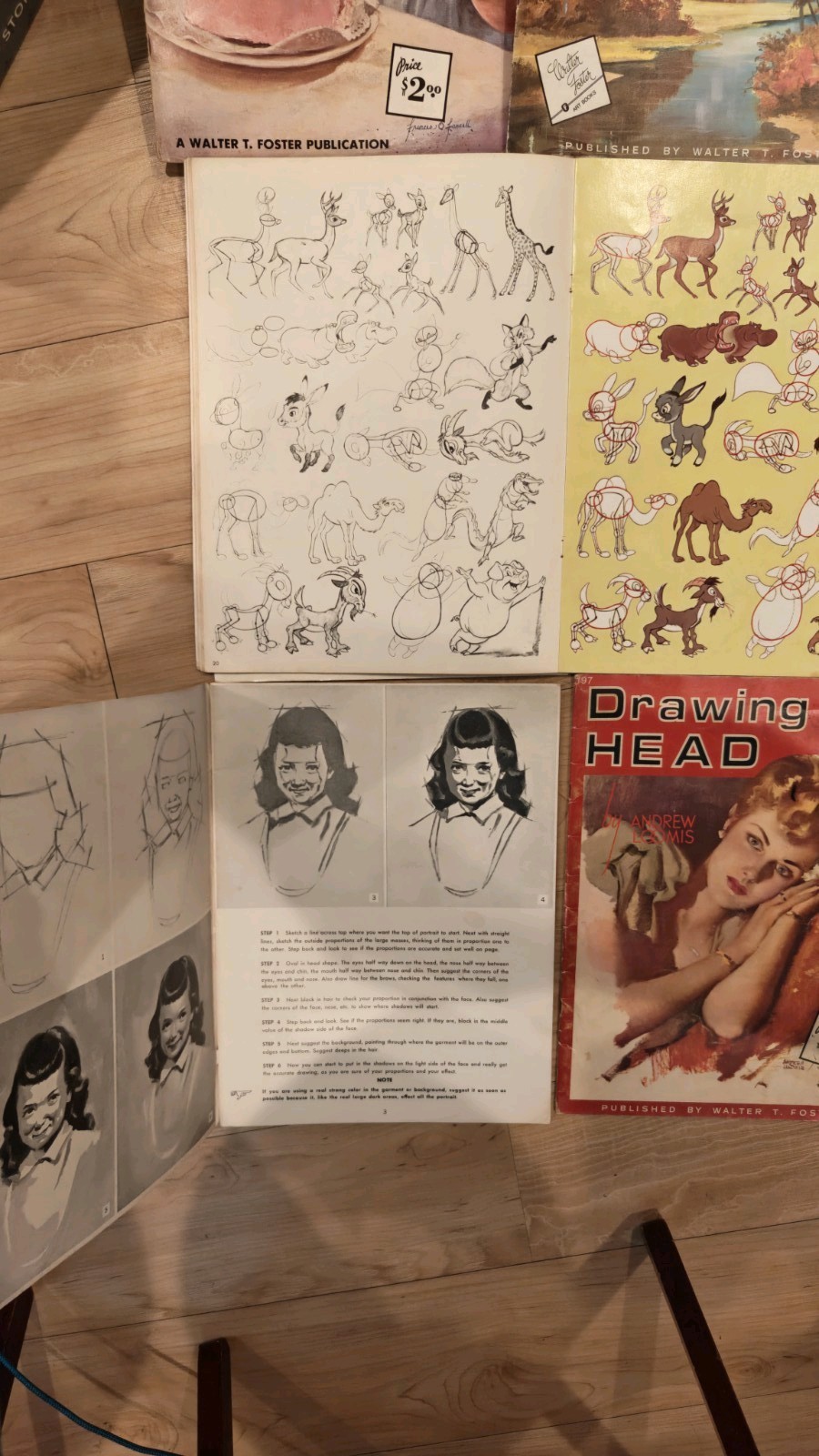 Vintage Lot of 9 WALTER T. FOSTER How To Draw & Paint Instructional Art Books