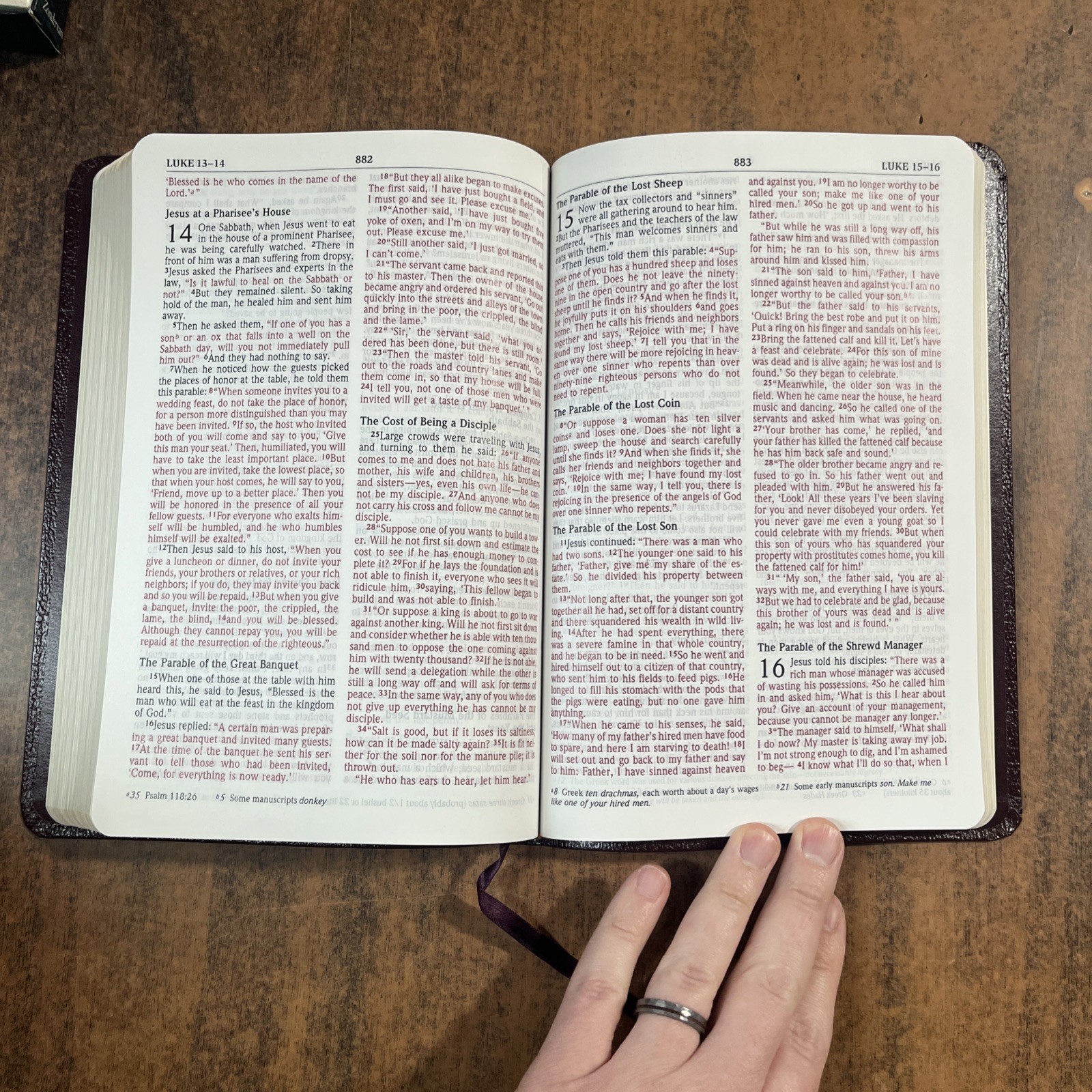 NIV 1984 Large Print Thinline Bible – Burgundy Bonded Leather OOP 84 USA Printed