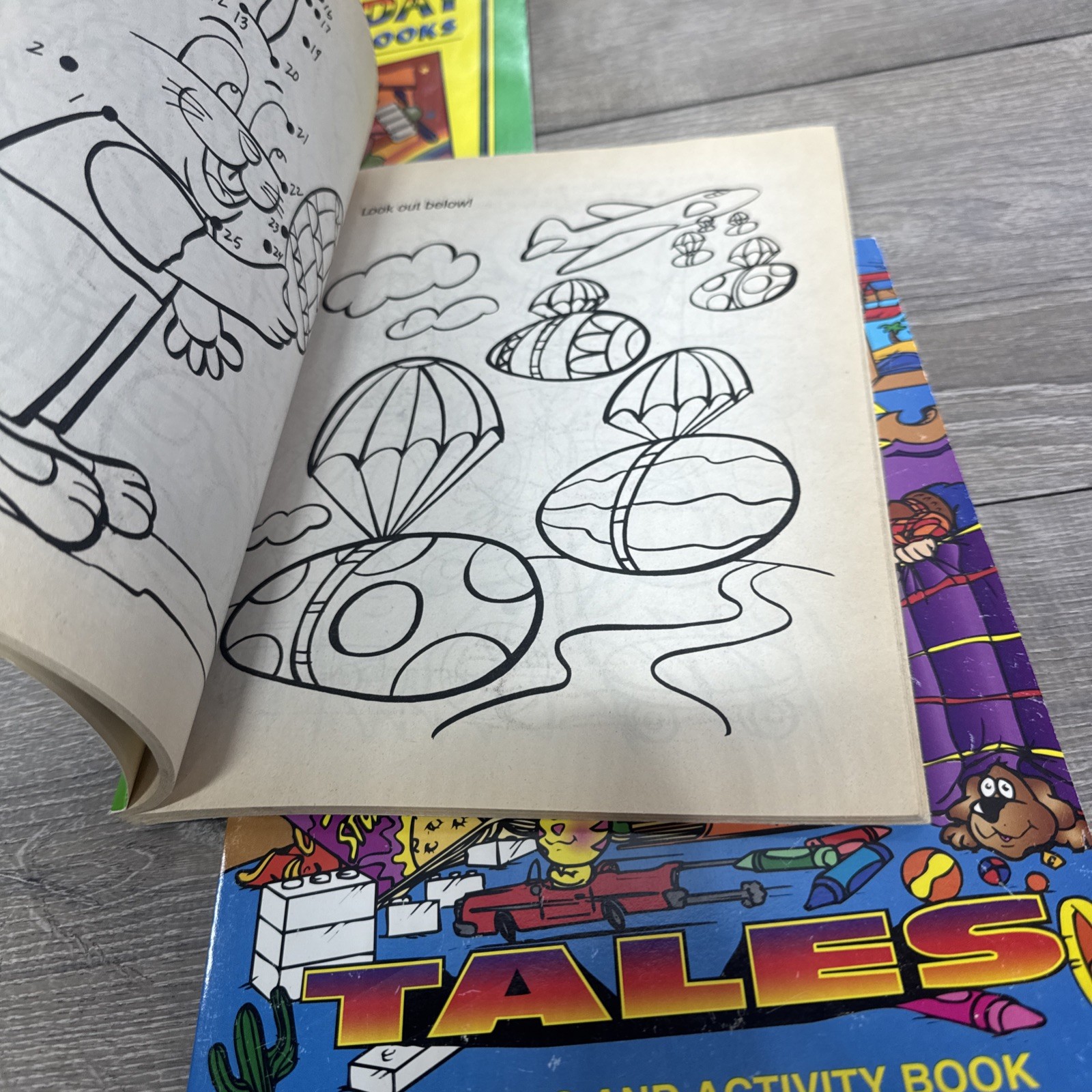 Vintage 90s Coloring Book Lot Of 5 Landoll’s Jumbo, Kappa, Paradise,Random 1990s