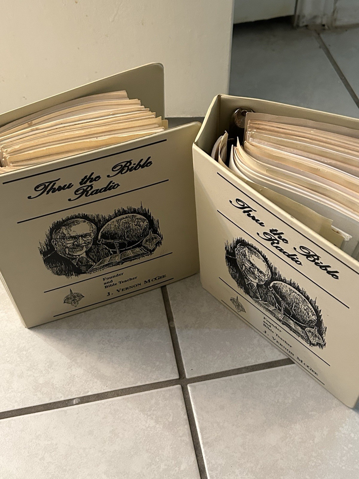 Vintage J Vernon McGee Thru The Bible Radio Notes & Outlines 2 Binder Set Lot