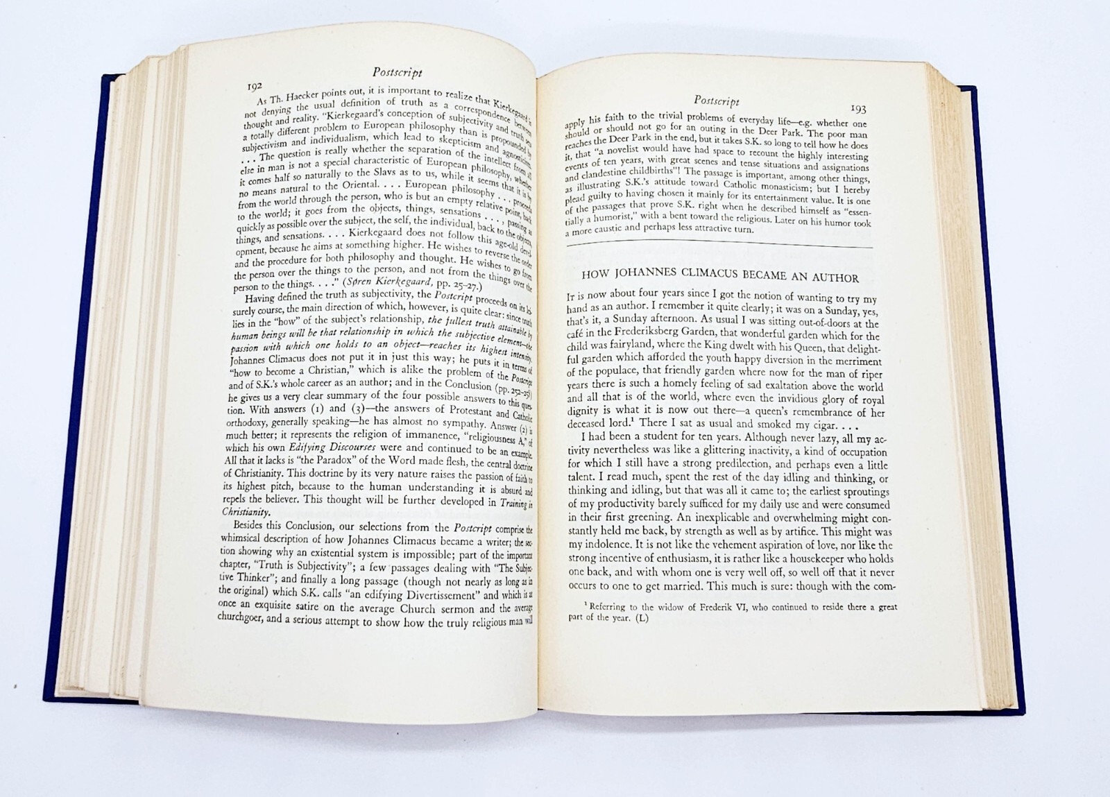 A Kierkegaard Anthology, Bretall (Ed) 1946 1st Edition, HC Dust Jacket 487 pp