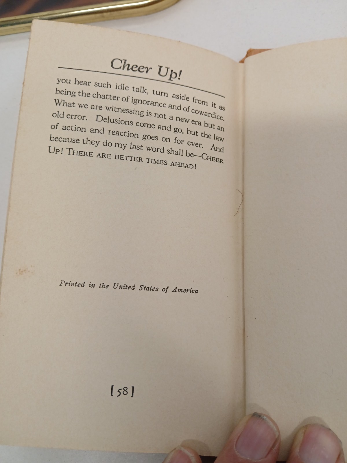 1933 Cheer Up Better Times Ahead Roger W Babson Great Depression Economy Book