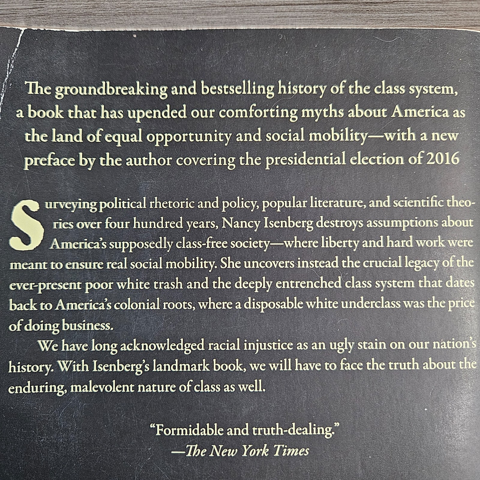 White Trash – Nancy Isenberg – 400 Year History of Class America PB