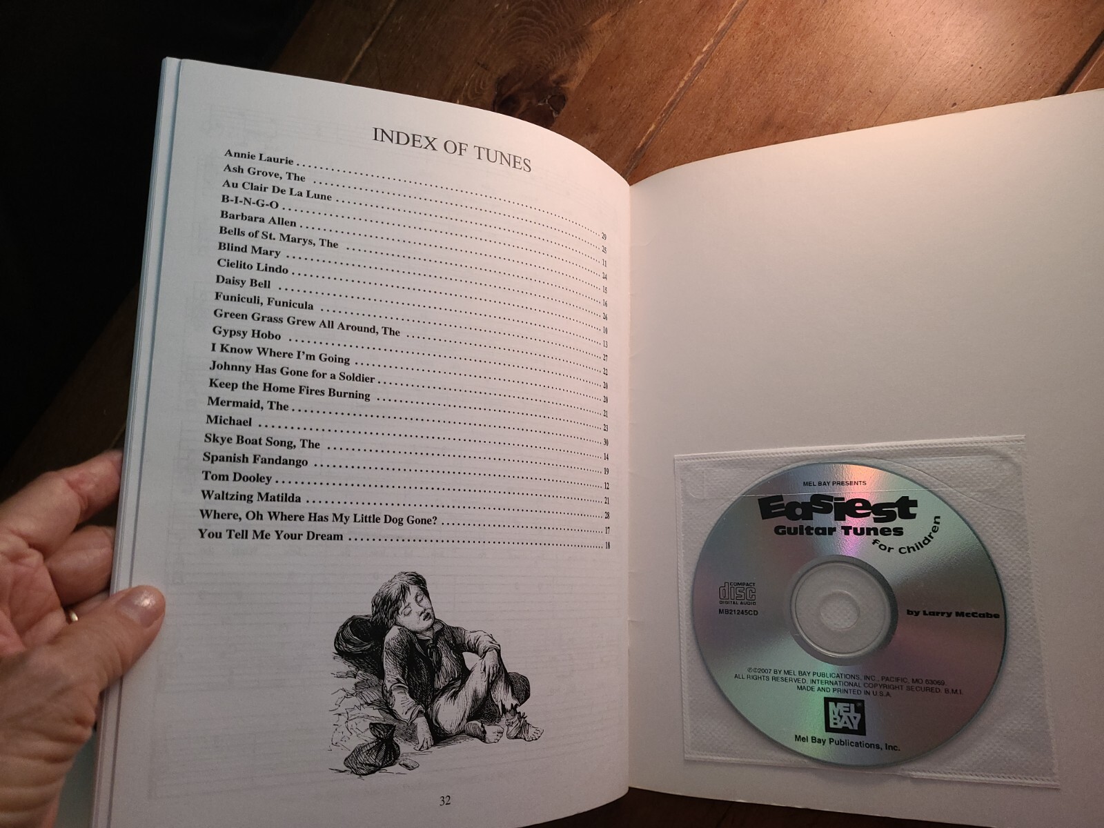 Easiest Guitar Tunes for Children by Larry McCabe Mel Bay New Book & CD (1709)