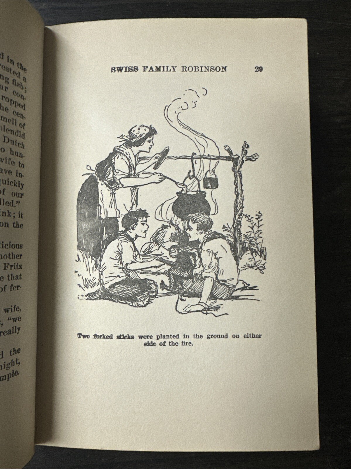 Vintage Swiss Family Robinson Old Hardcover RARE Book 250 Pages