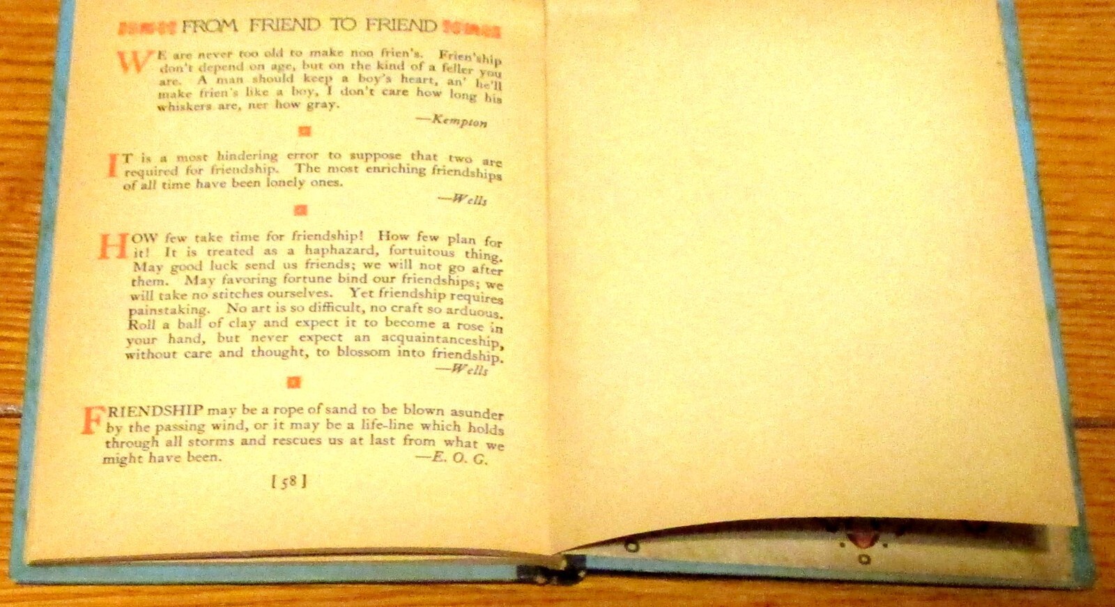 1916 From Friend To Friend H/C D/J 58 Pages NICE!!!!