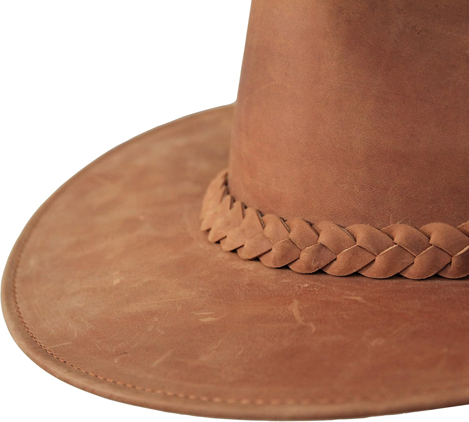 Premium Leather Fedora – Wide Brim Hat Leather – Water Resistant
