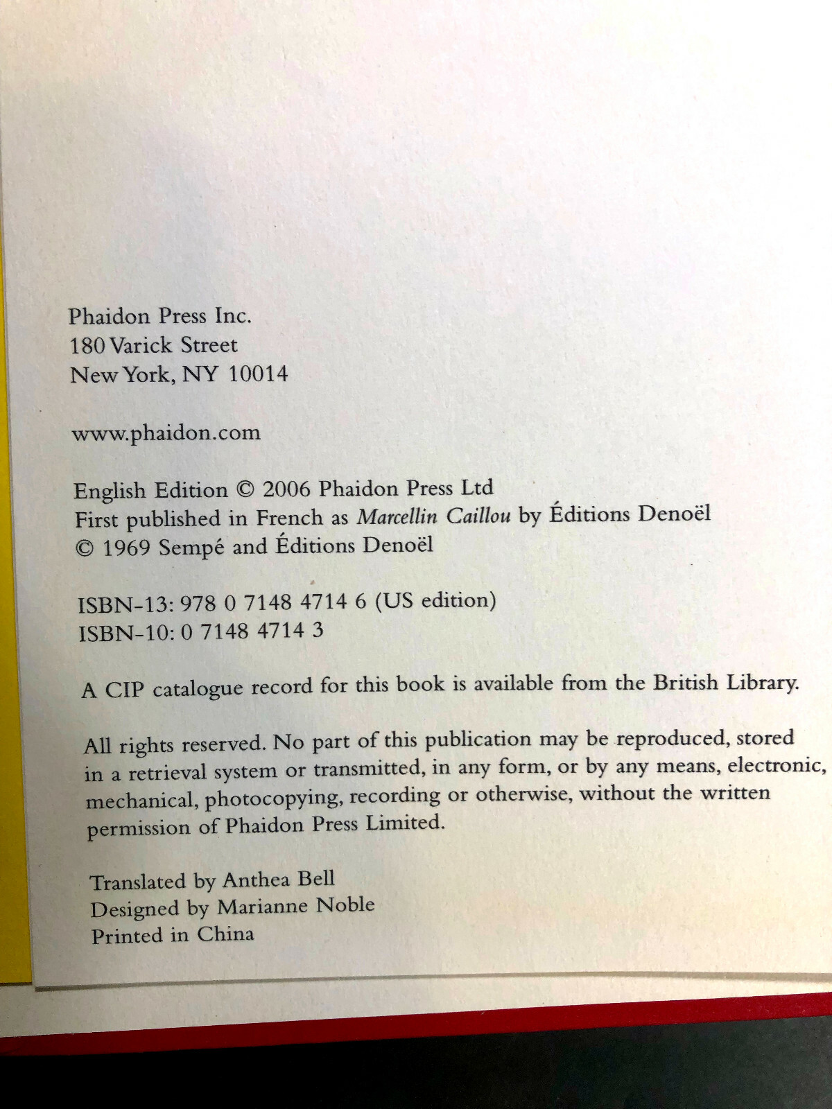 Martin Pebble Anthea Bell & Jean-Jacques Sempé 2006 HC DJ