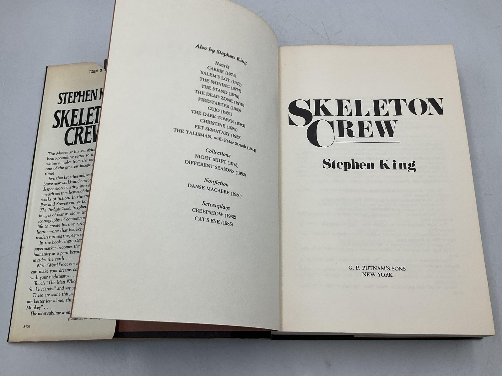 SKELETON CREW Stephen King 1985 First Edition Hardcover Putnam