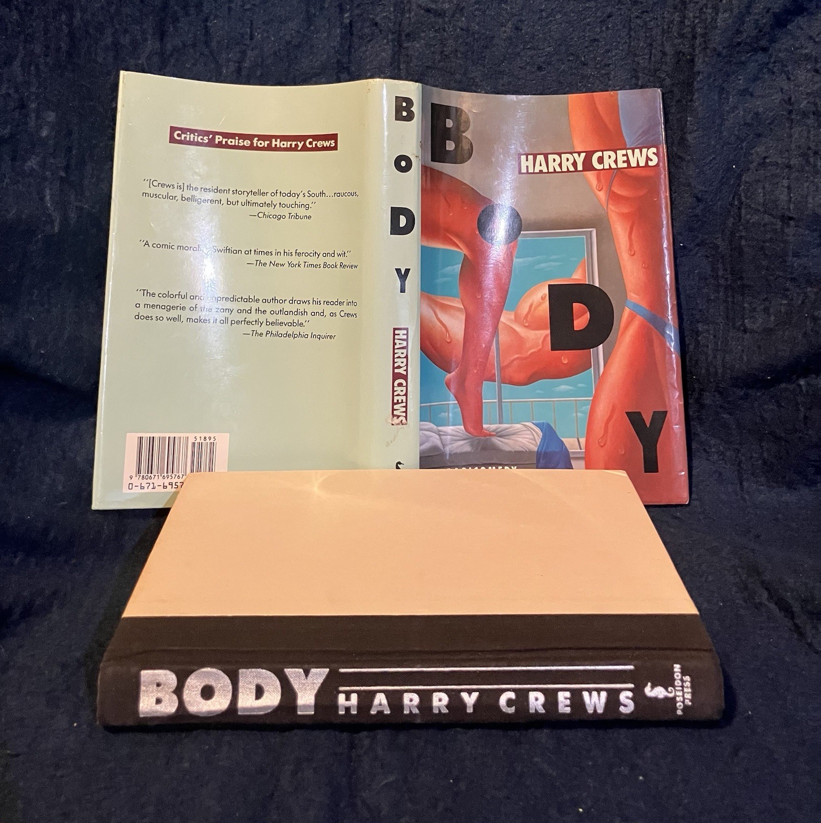 Harry Crews BODY SIGNED 1st Edition Hard Cover Original Unclipped Dust Jacket