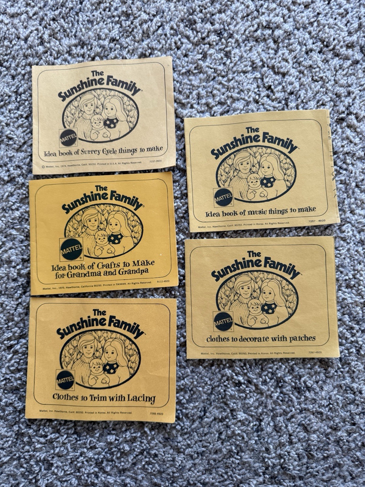 Vintage The Sunshine Family Idea Booklets Of Crafts To Make