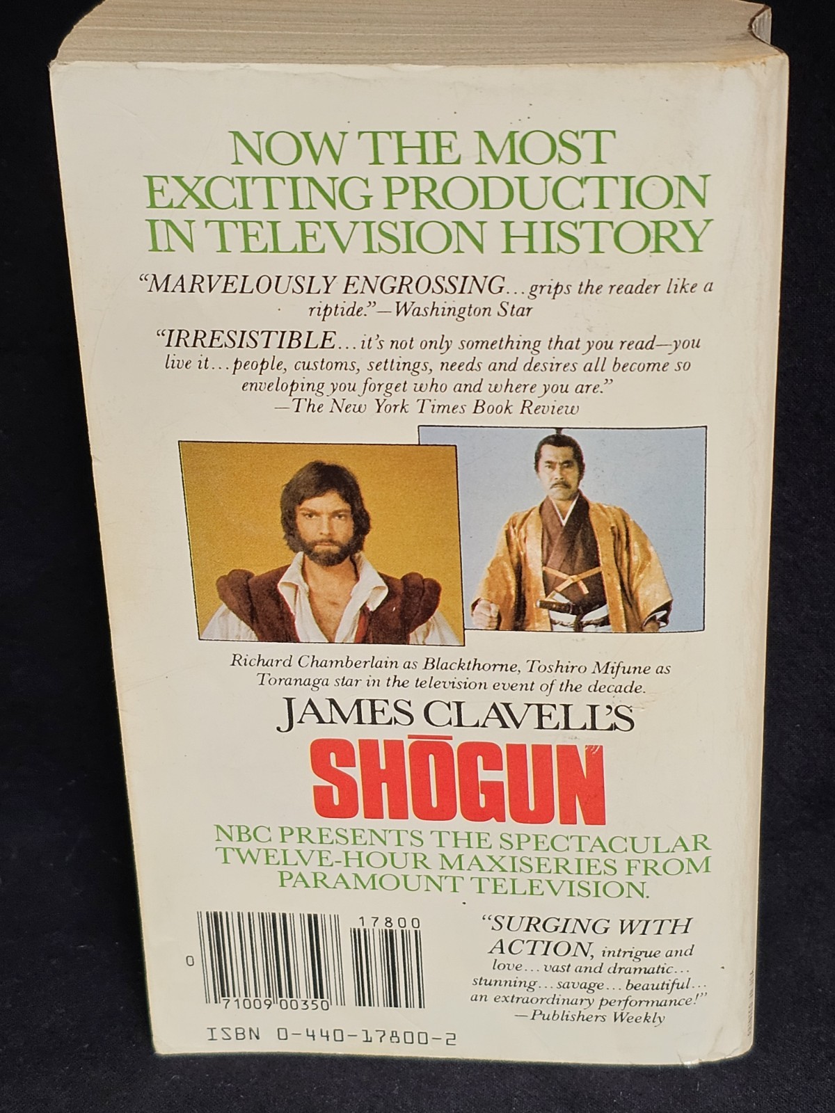 SHOGUN a Novel Of Japan By James Clavell 1st ED 2nd PR New Dell Printing 1980 PB