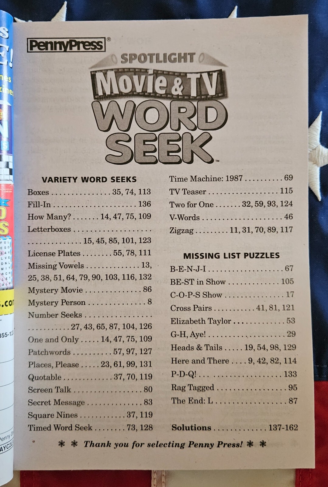Lot of 3 Penny Press Dell Word Search Seek Movie & TV Simpsons Star Wars Oscars