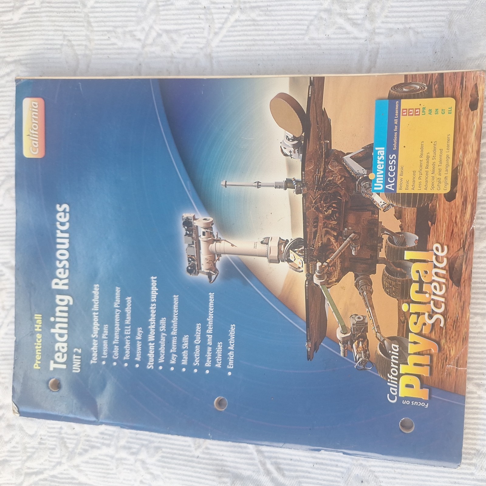 Prentice Hall Focus on California Physical Science Homeschool Kit 10 Items + CD